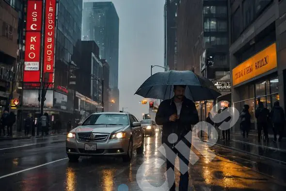 Rainy City Street
