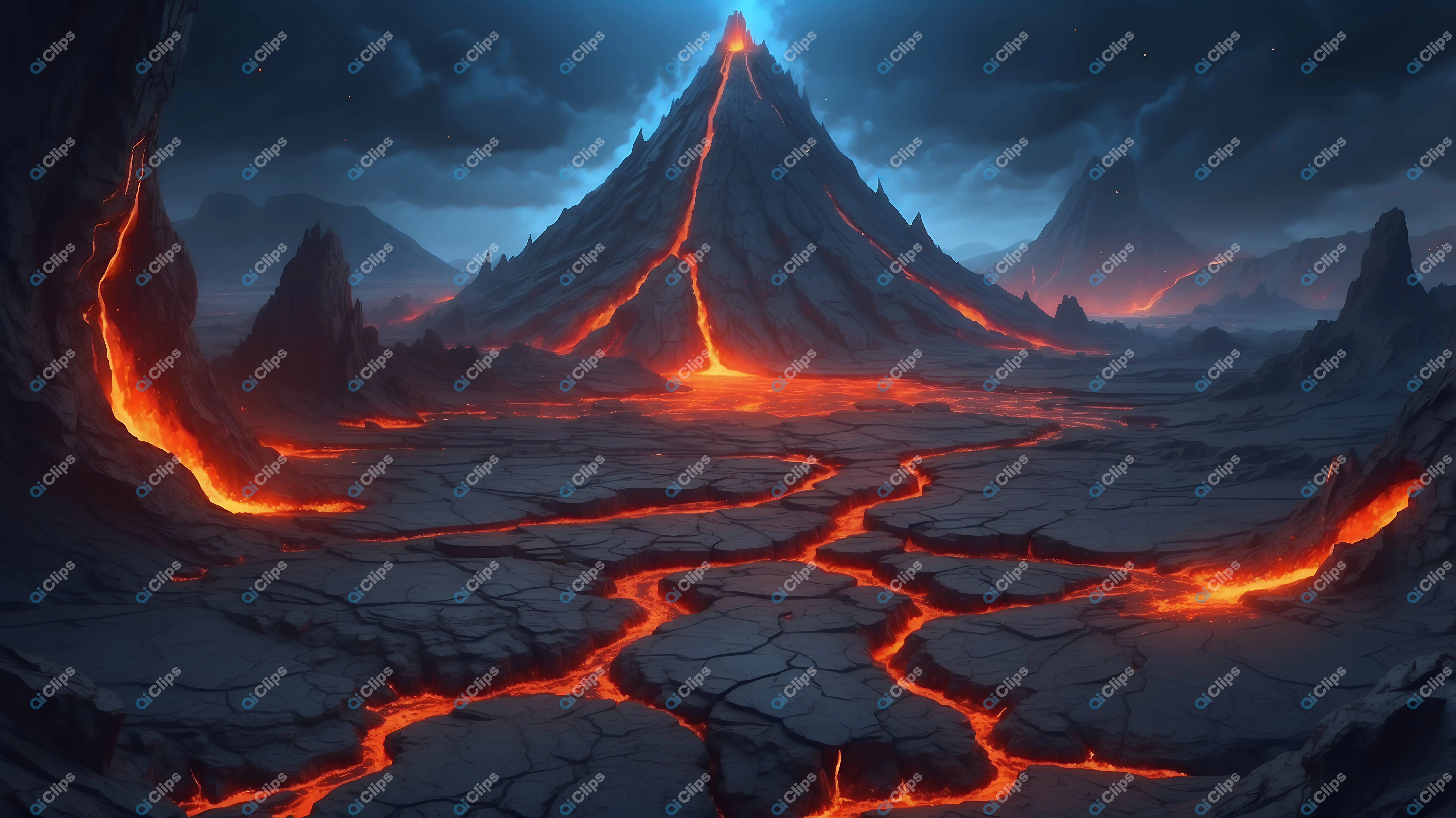 Volcanic Eruption Landscape