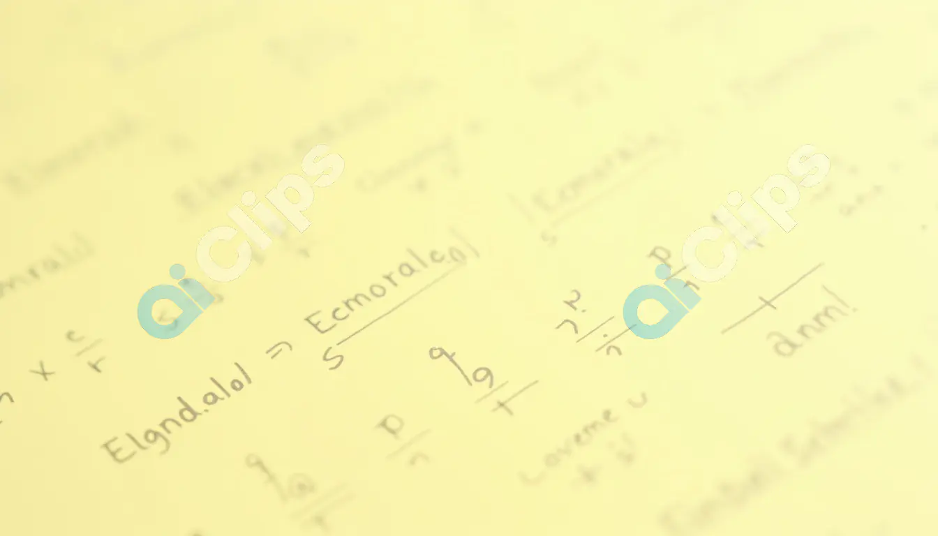 Abstract Mathematics Formulas on Yellow Background