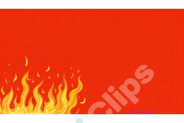 Fiery Flames Rising on Red Background