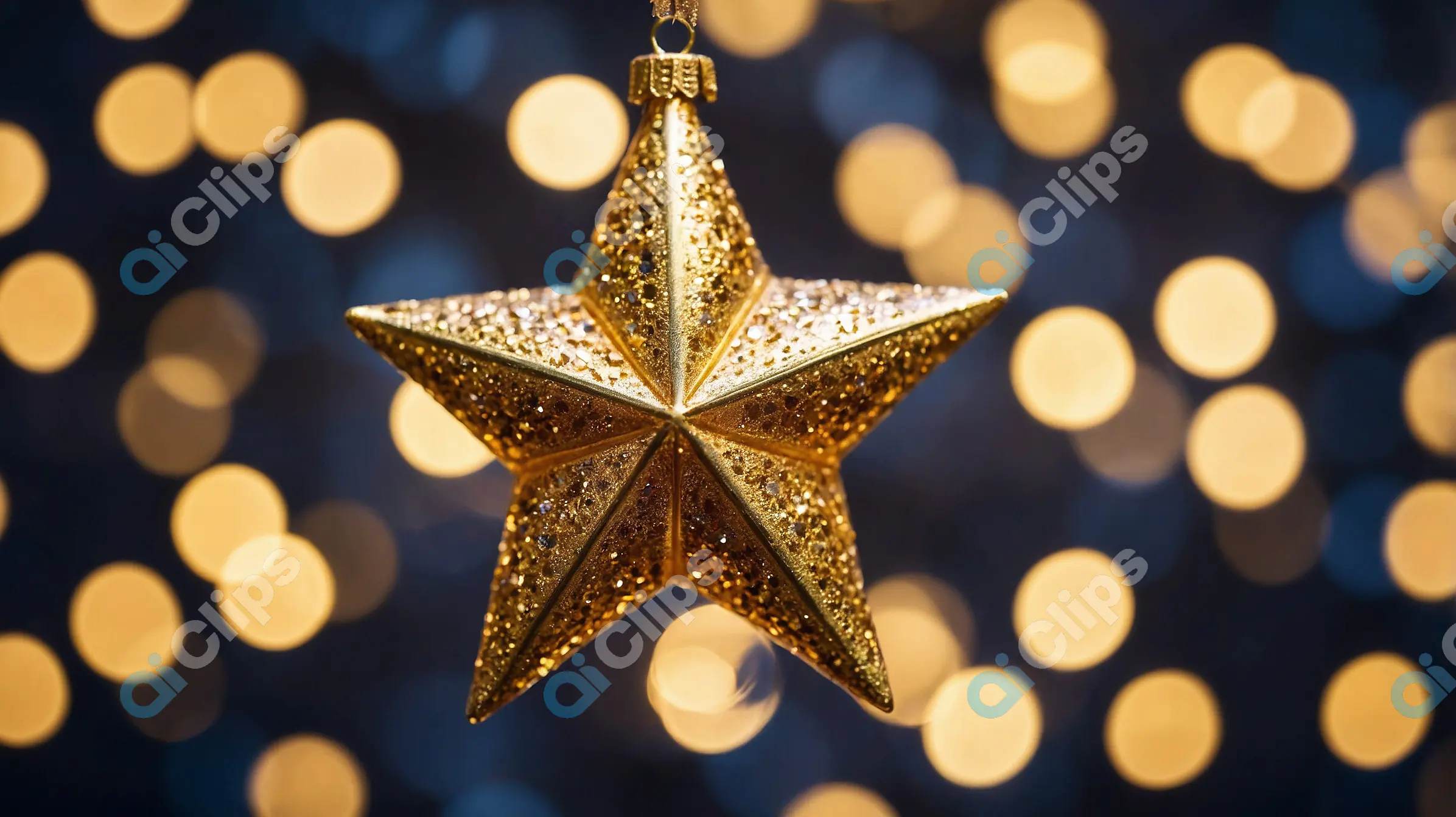 Golden Star Christmas Ornament
