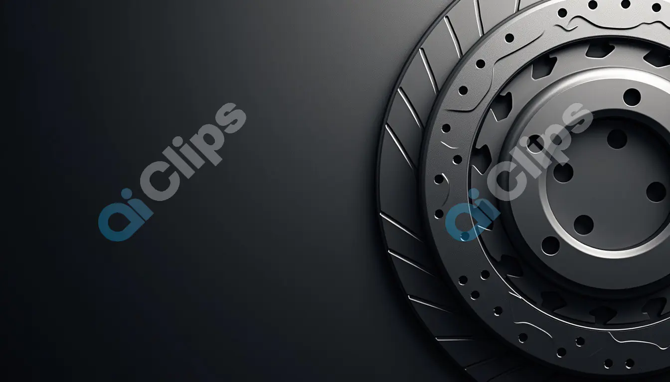 High-Resolution Metallic Brake Disc Close-Up
