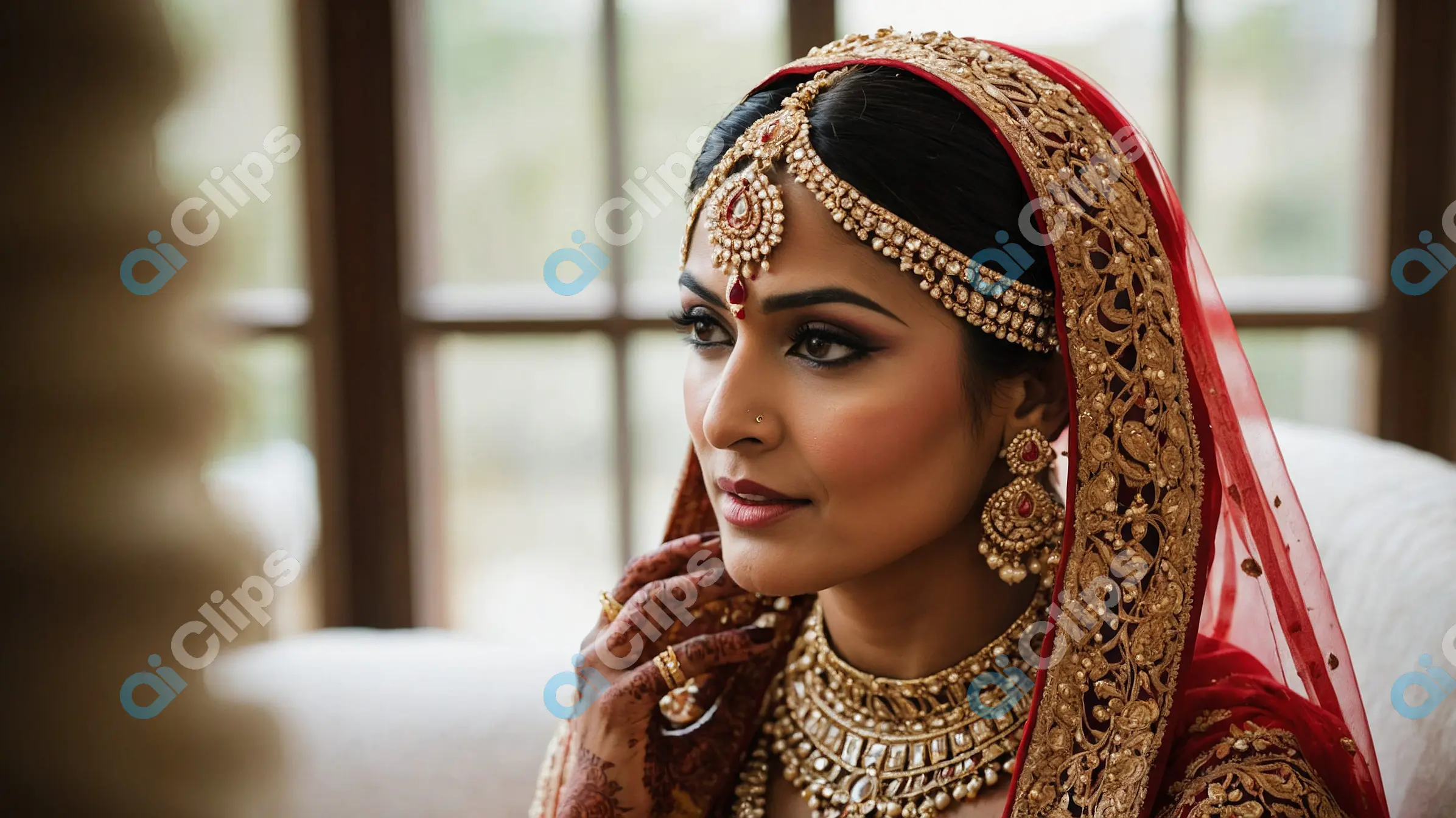 Traditional Bride with Intricate Jewelry