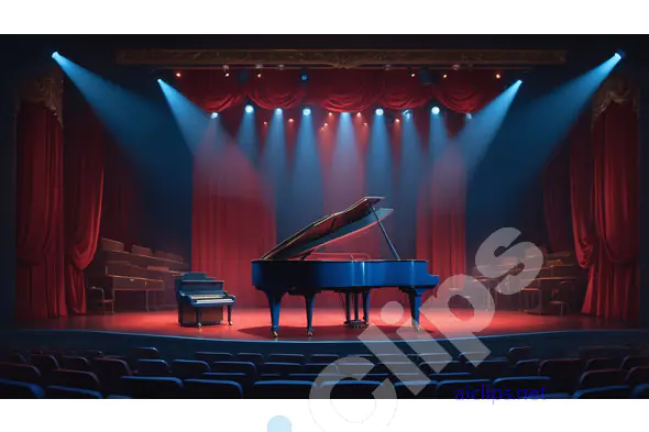 Grand Piano on Stage