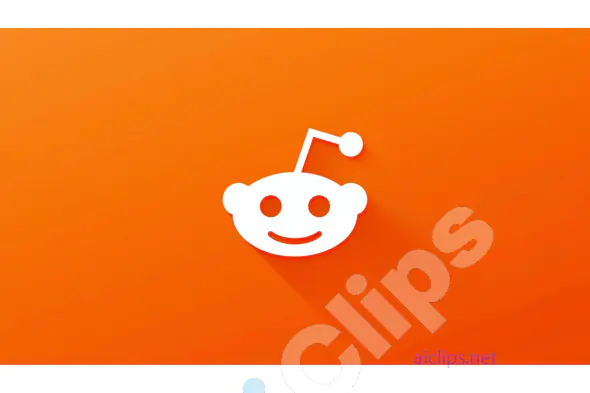 Minimalist Reddit Logo on Vibrant Orange Background