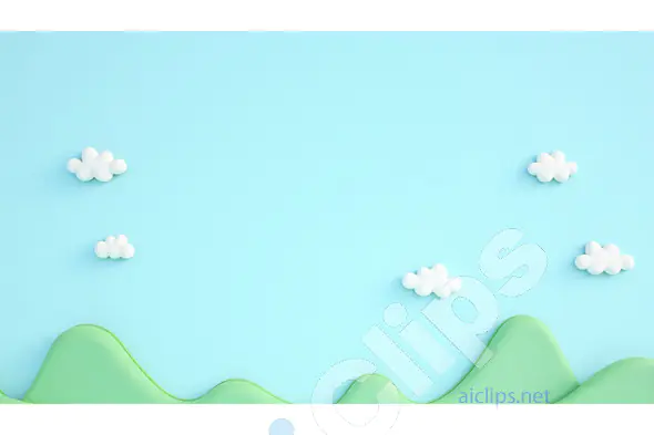 Minimalistic Pastel Hills and Clouds Background