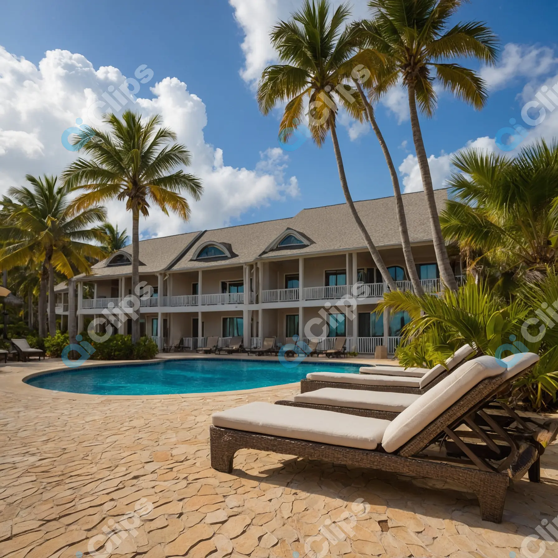 Tropical Hotel Poolside