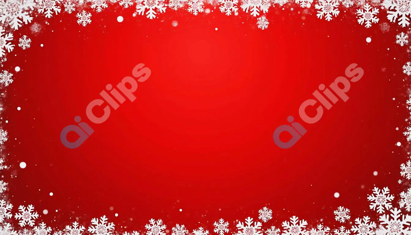 Red and White Snowflake Winter Holiday Background