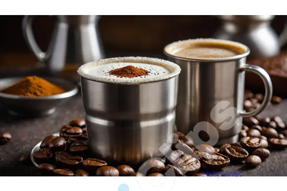 Traditional Indian Filter Coffee in Steel Tumblers