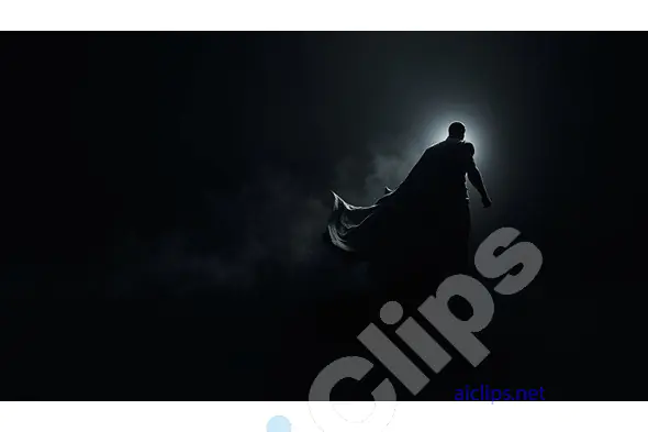 Silhouette of a Superhero in the Dark