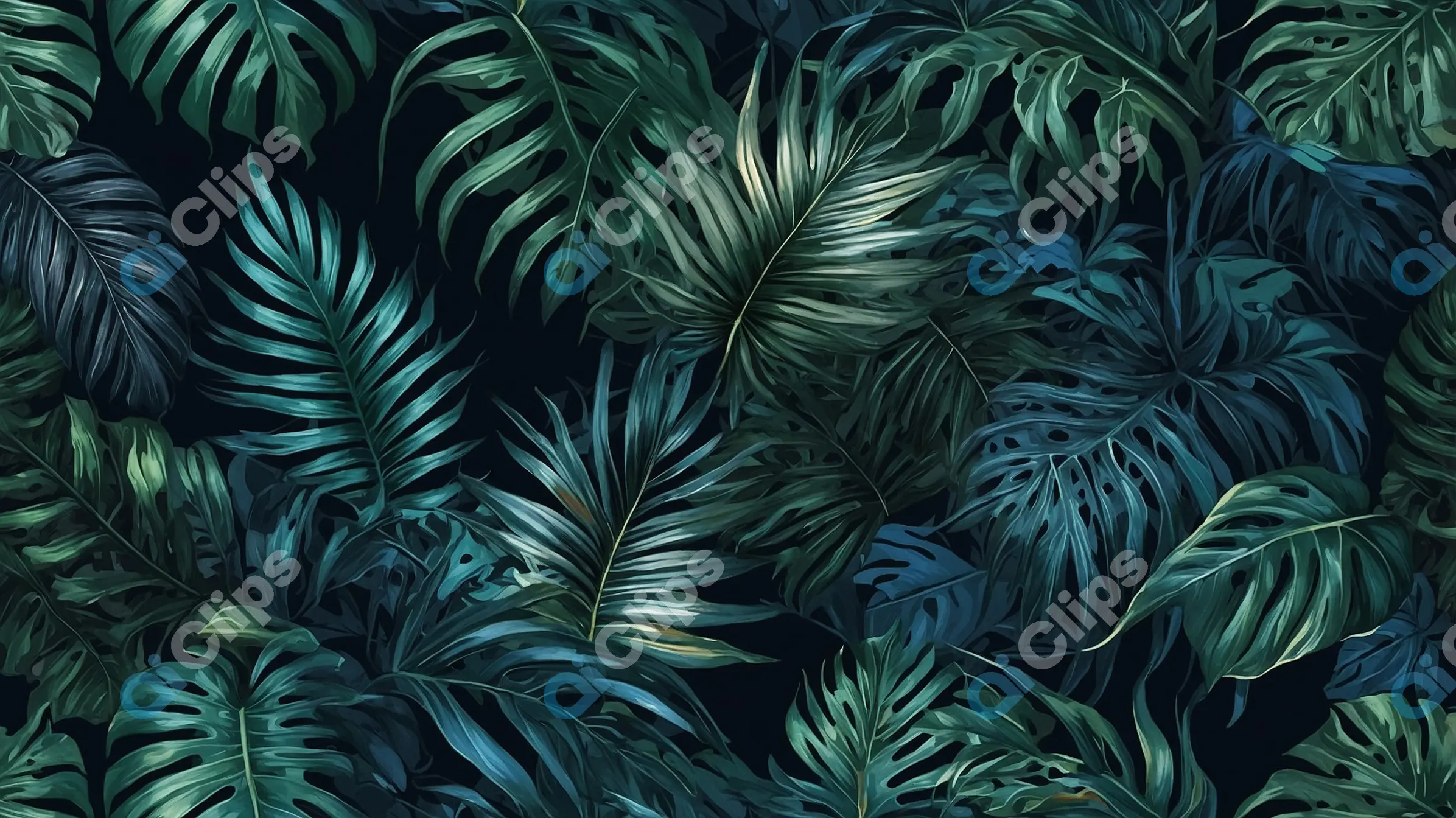 Lush Tropical Foliage Pattern