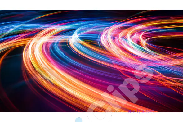 Dynamic Neon Light Swirls