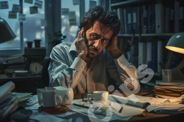 Stressed Office Worker