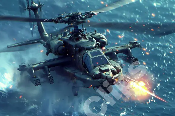 Attack Helicopter in Action