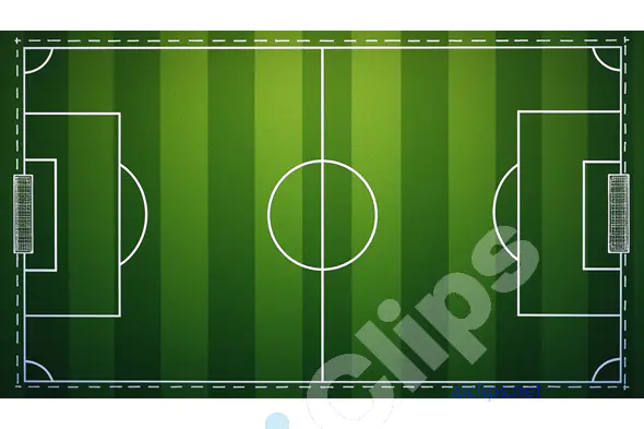 Green Football Field Top View Design