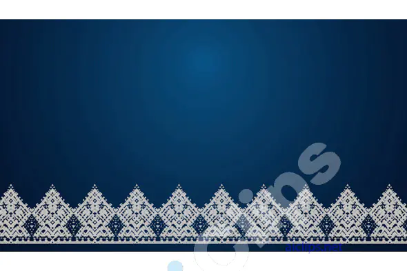 Navy Blue Background with White Geometric Border Pattern