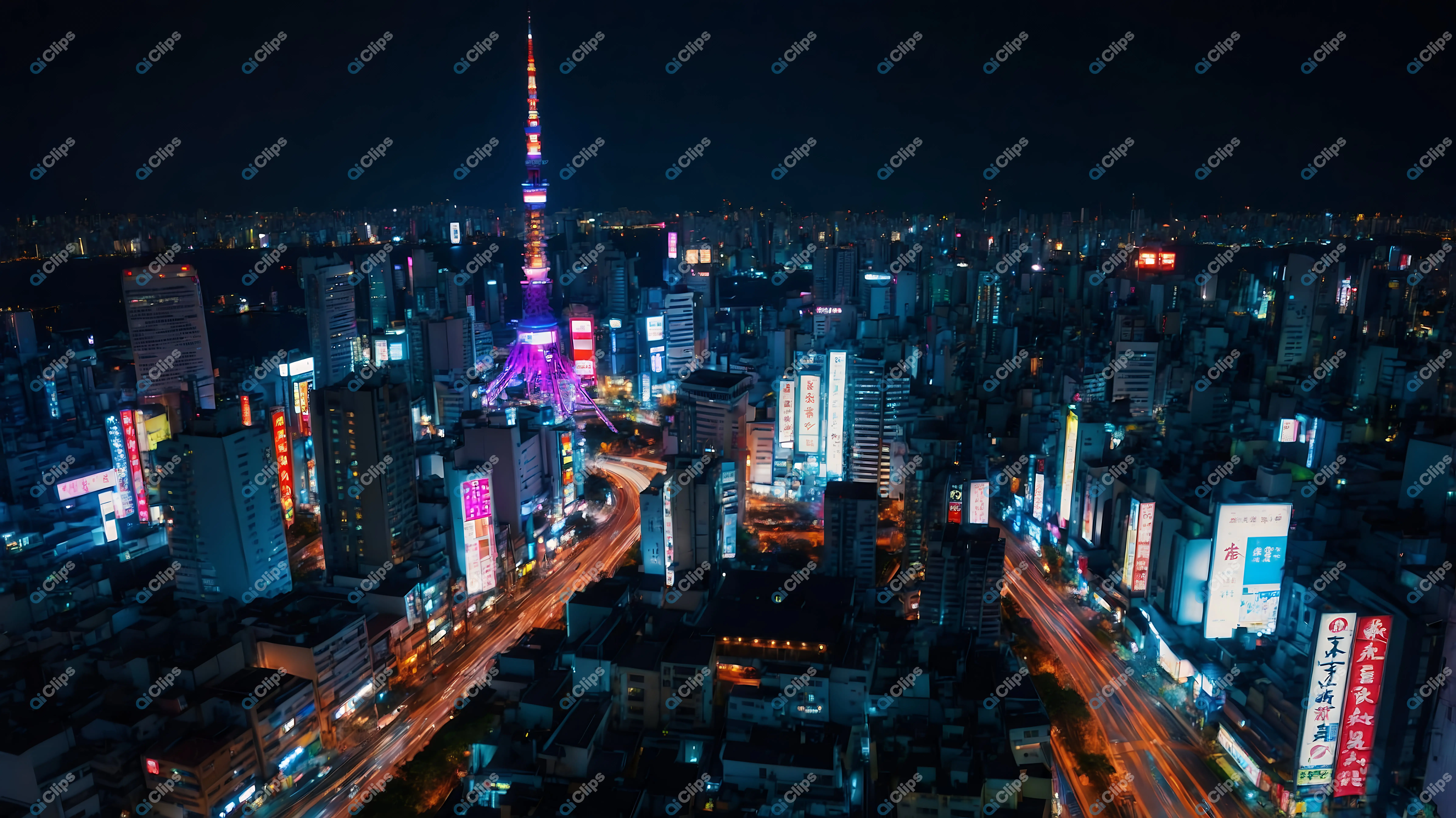 Tokyo Skyline at Night