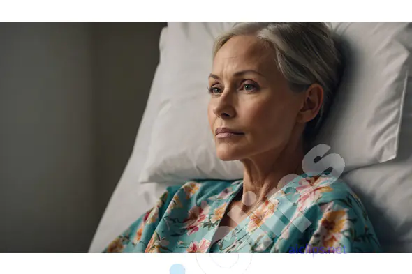 Elderly Woman Resting in Bed