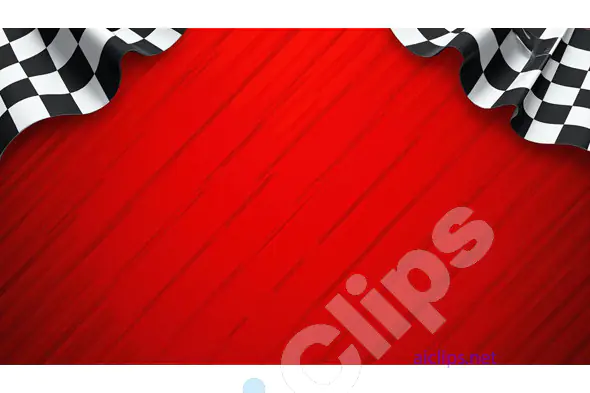 Checkered Flag Racing Background - Red Streaks