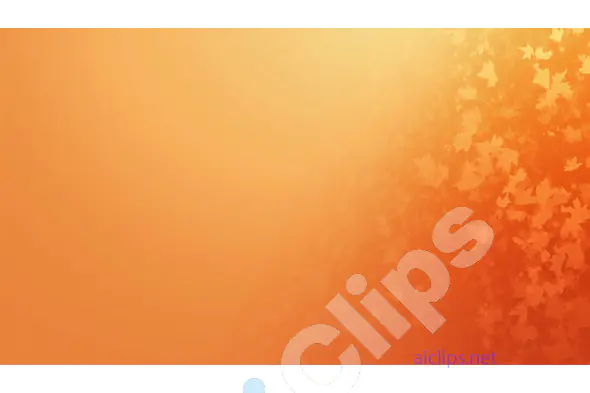 Autumn Orange Gradient Background with Falling Leaves