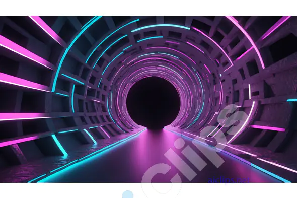 Neon Light Tunnel