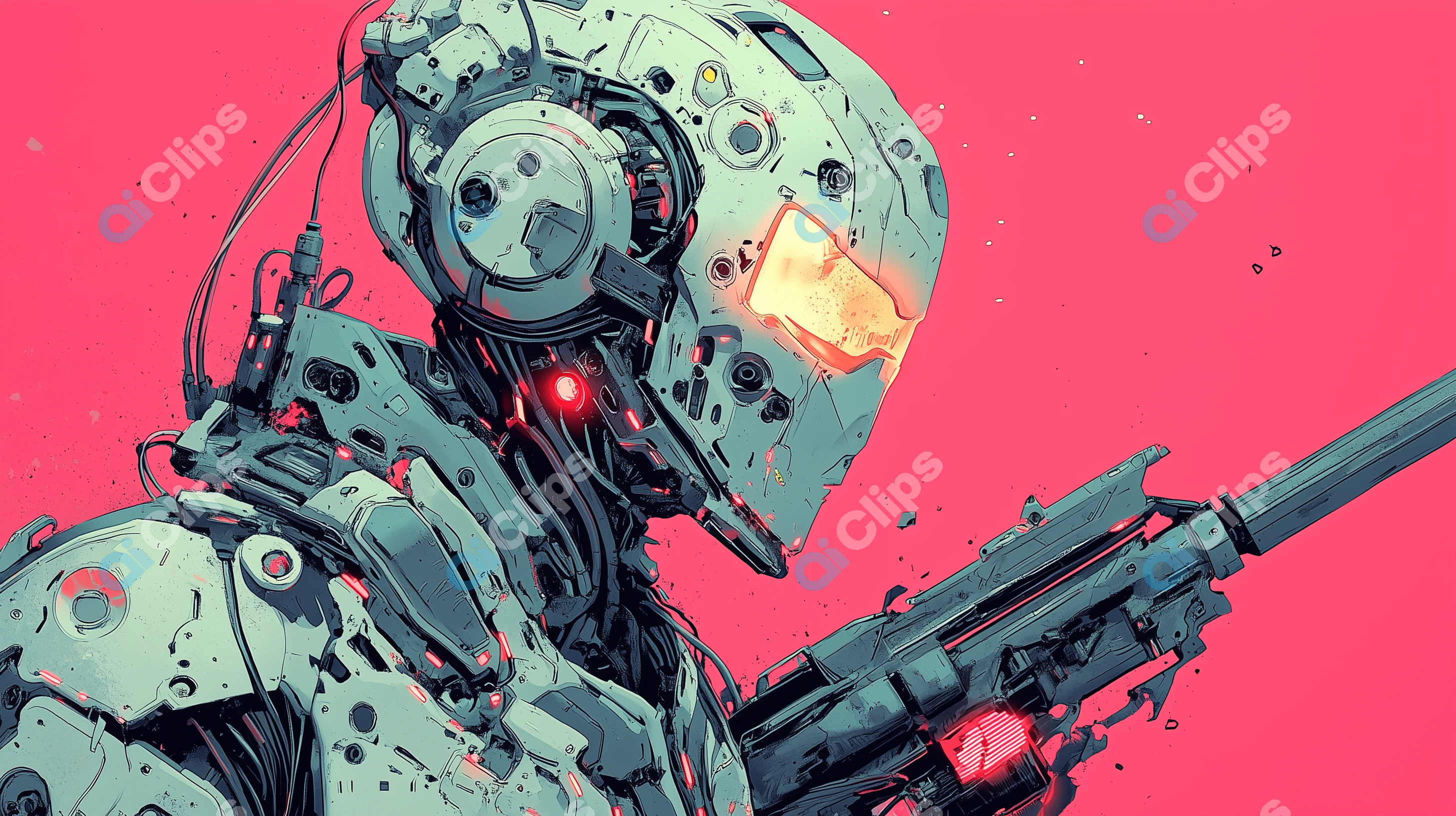 Futuristic Cybernetic Soldier