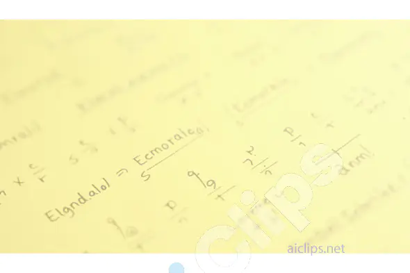 Abstract Mathematics Formulas on Yellow Background