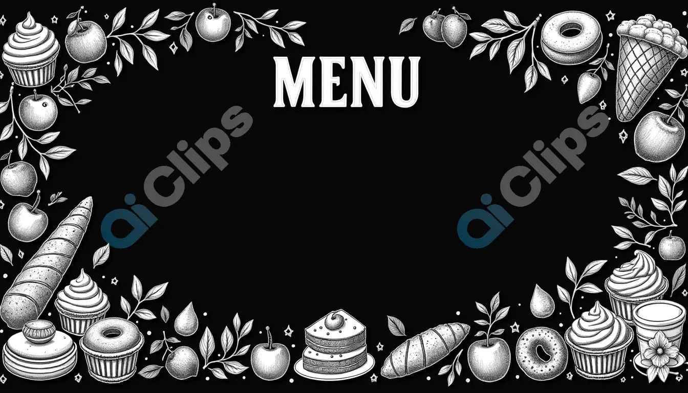 Chalkboard Style Food Menu Template
