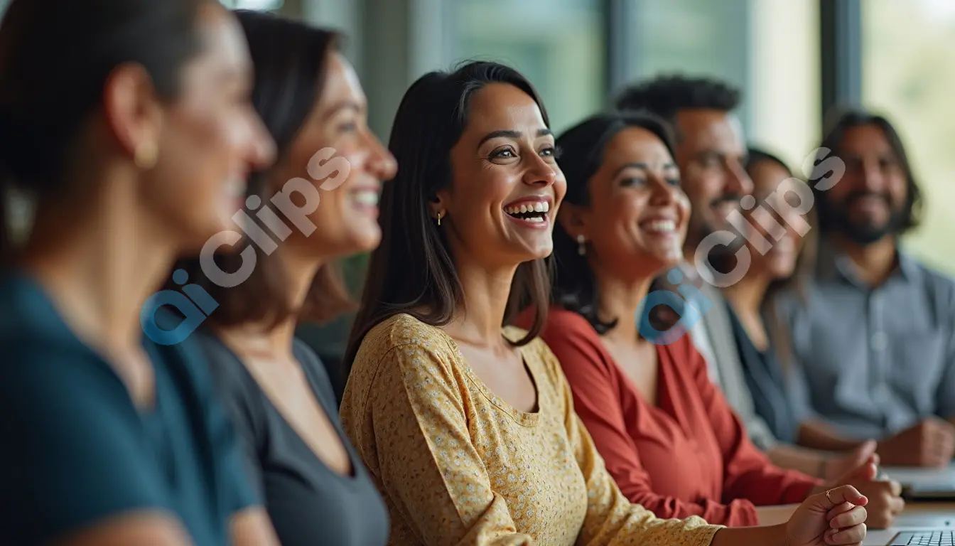 Engaged Team Members in a Corporate Meeting