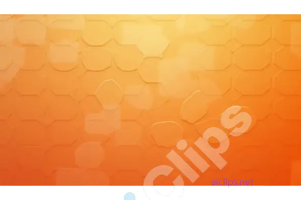 Geometric Orange Gradient Background with 3D Hexagonal Pattern