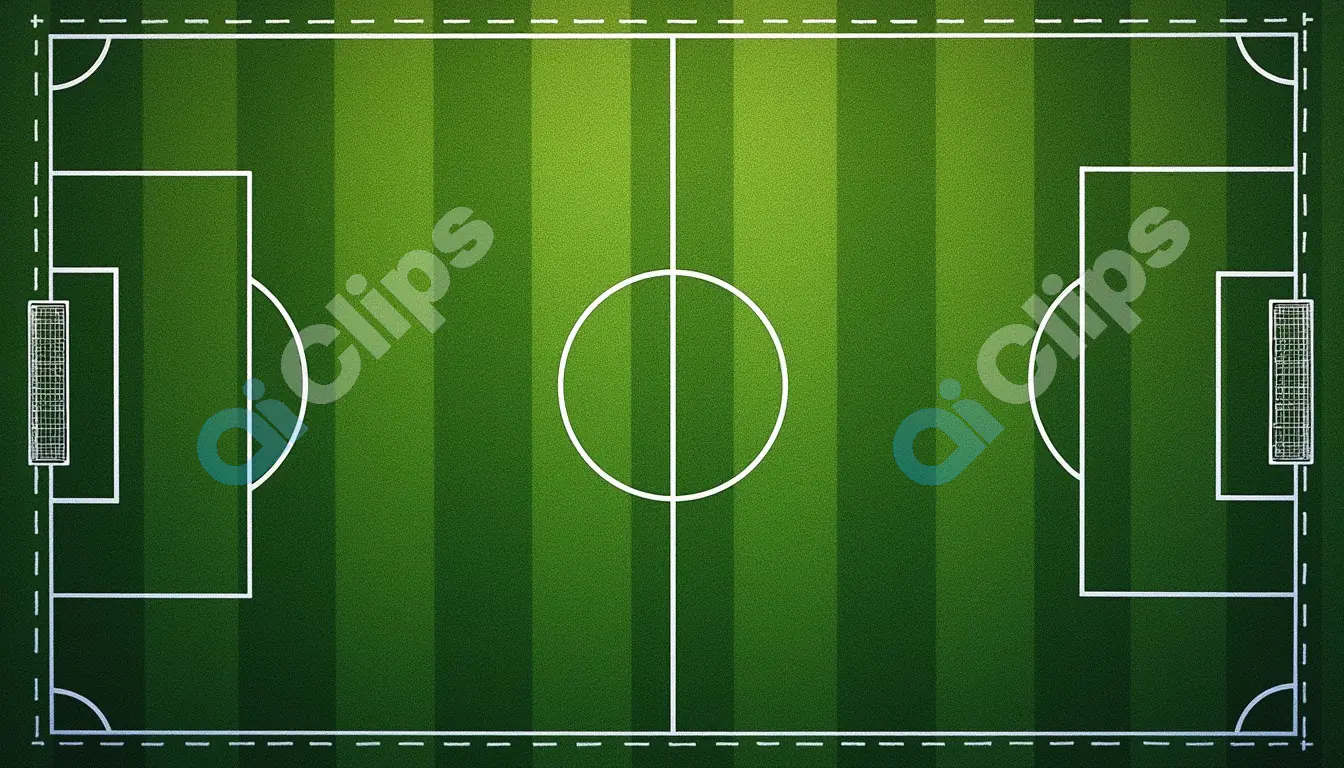 Green Football Field Top View Design