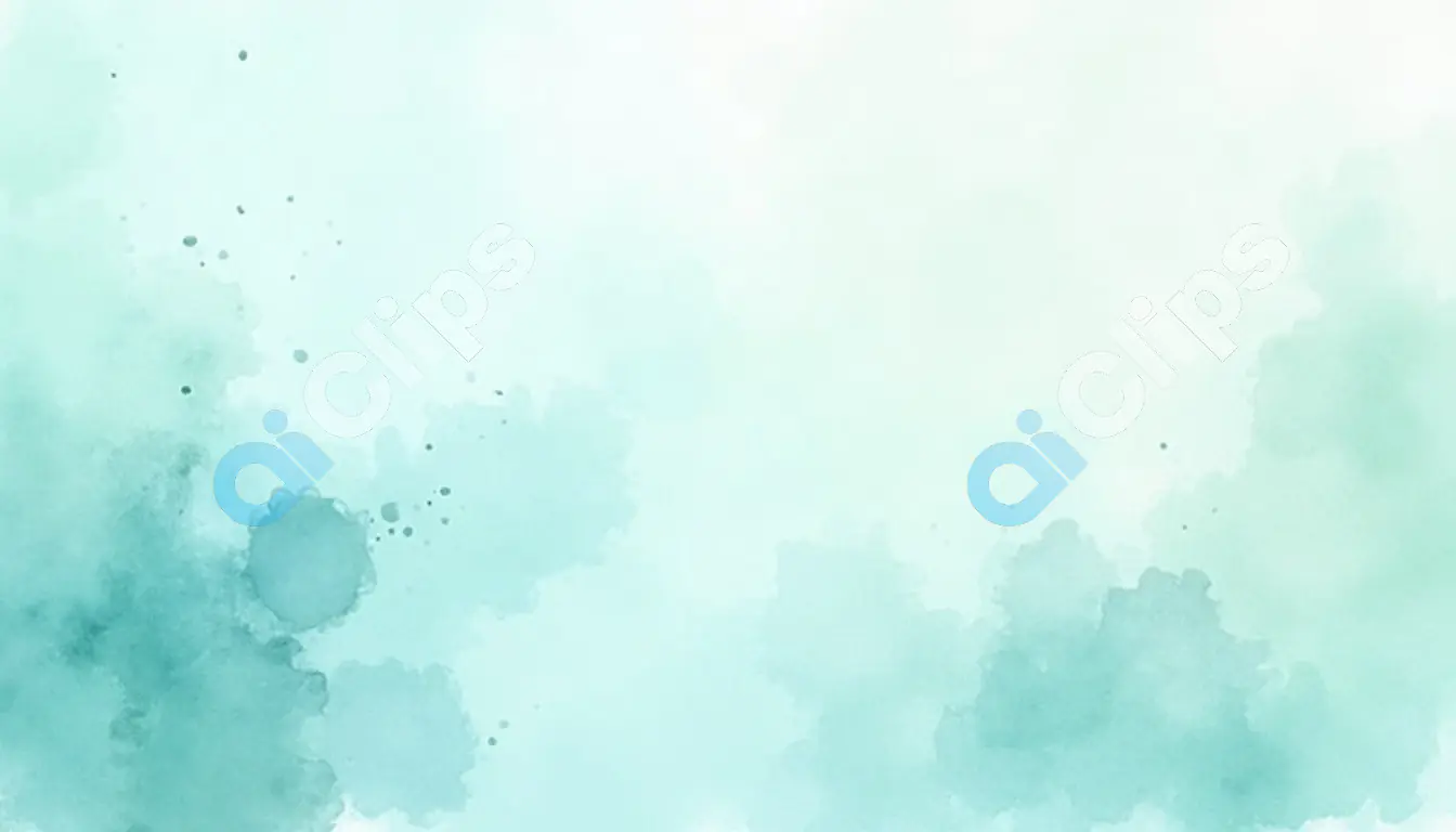 Aqua Green Watercolor Abstract Background