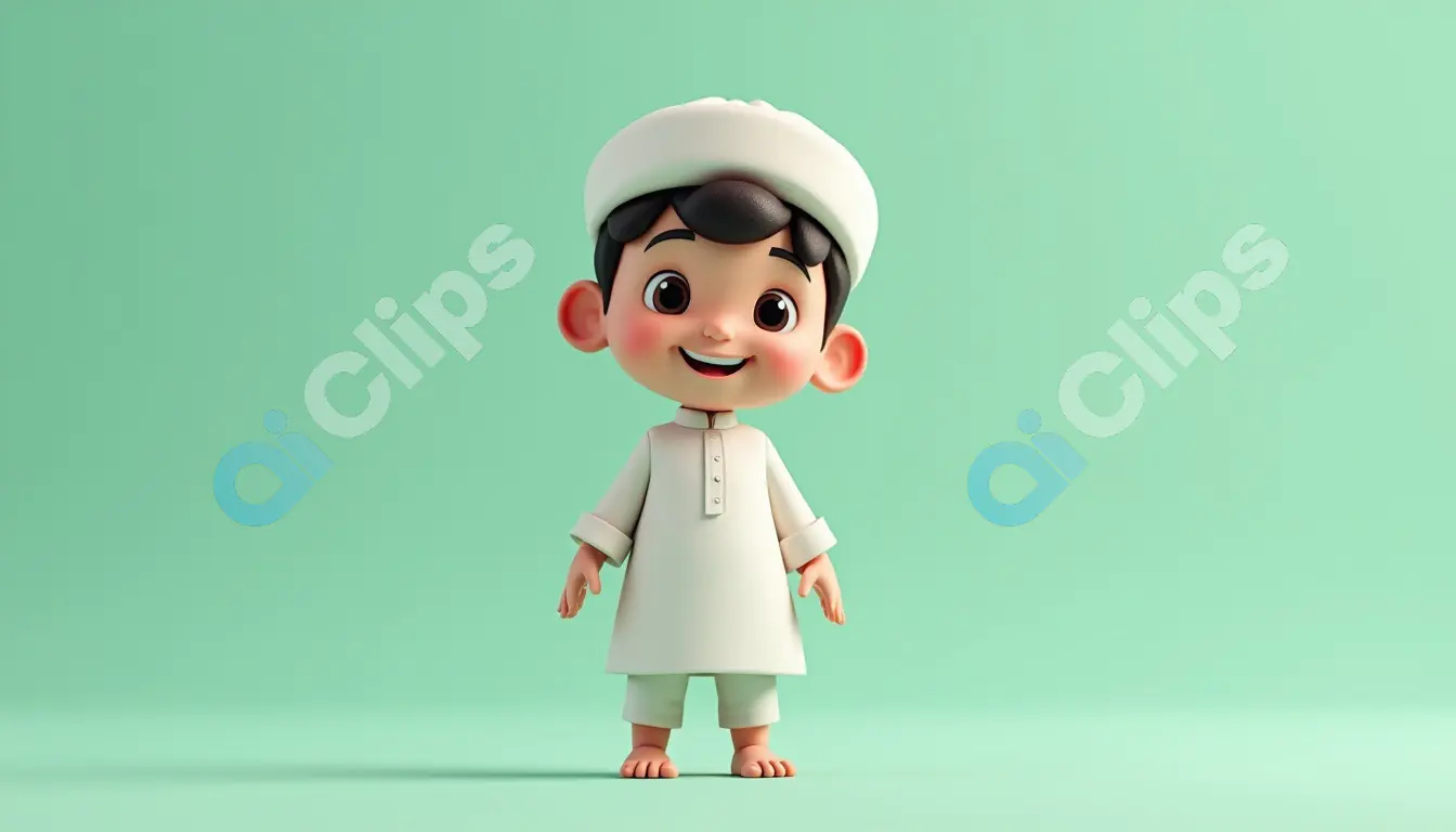 Cute Child in Traditional Attire with a Bright Smile