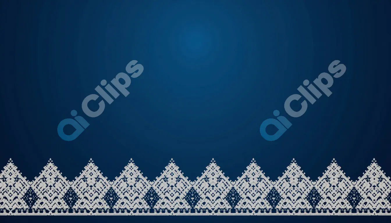Navy Blue Background with White Geometric Border Pattern