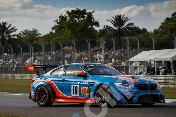 Blue and Orange Race Car