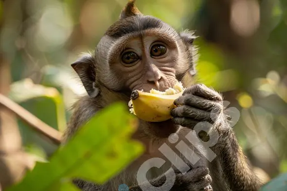 Monkey Eating Banana