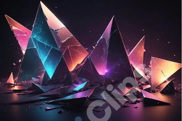 Abstract Neon Crystals