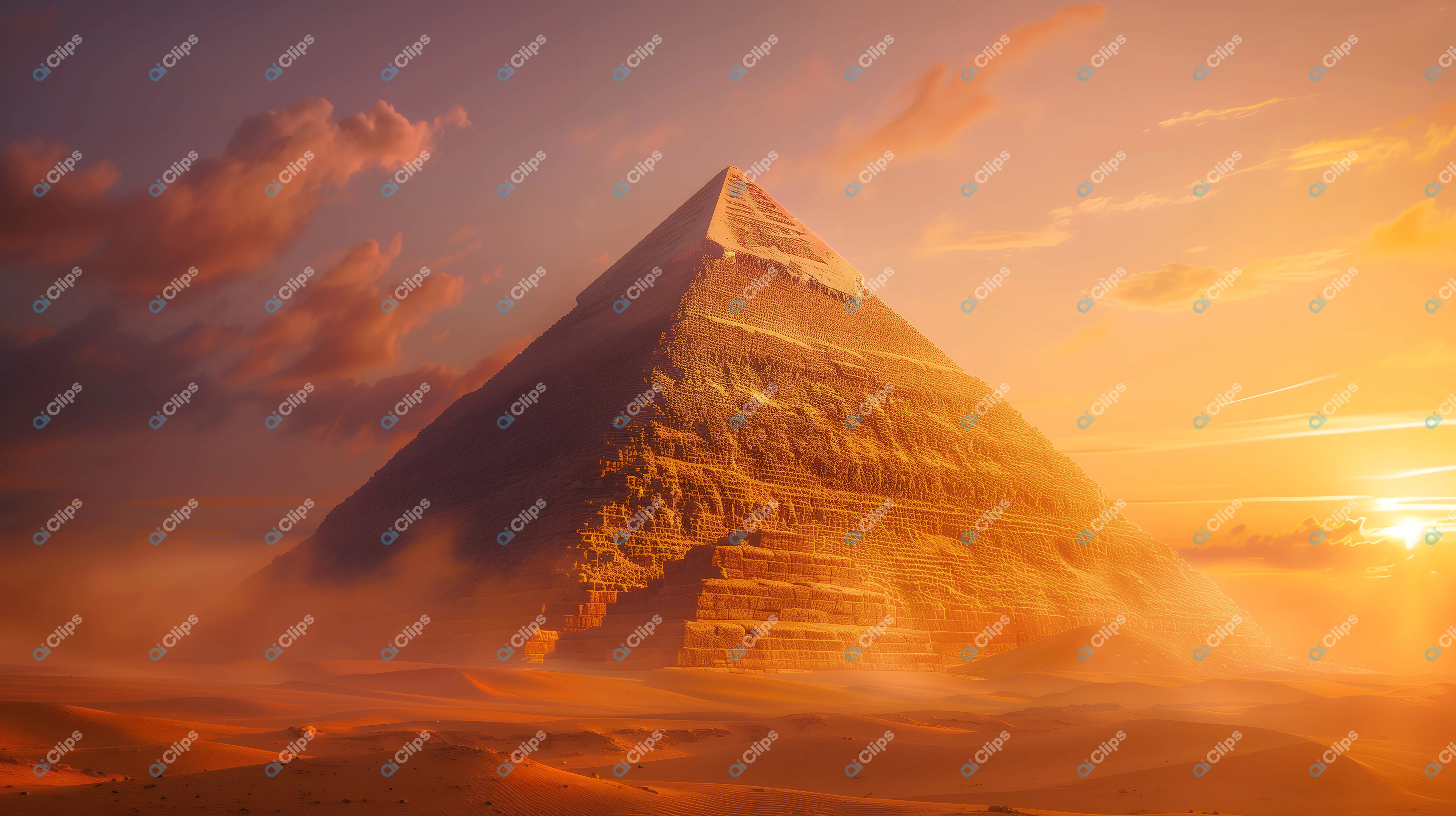 Majestic Pyramid at Sunset