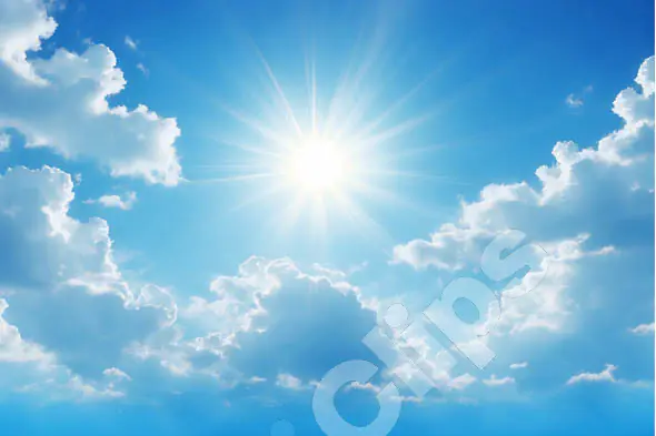 Bright Sun and Clouds