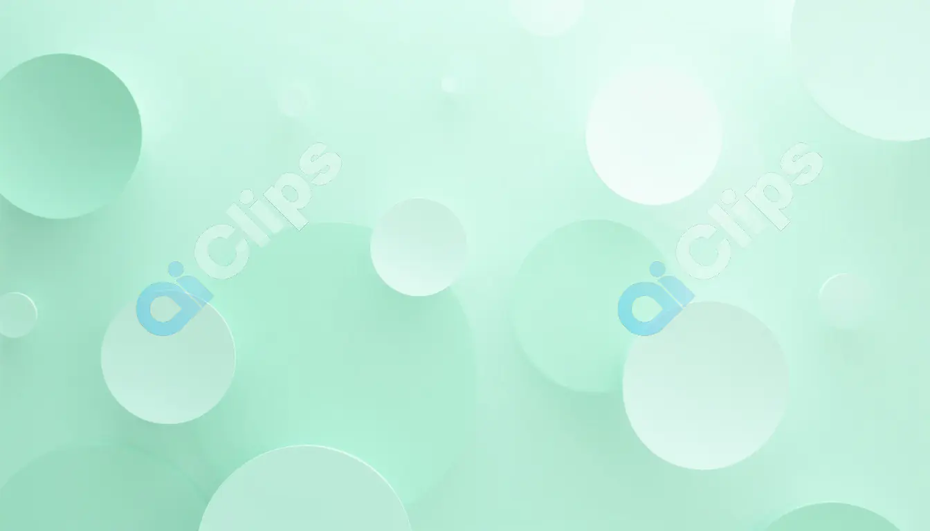 Mint Green 3D Abstract Circles Background