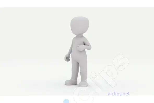 Neutral 3D Character Model in Pose