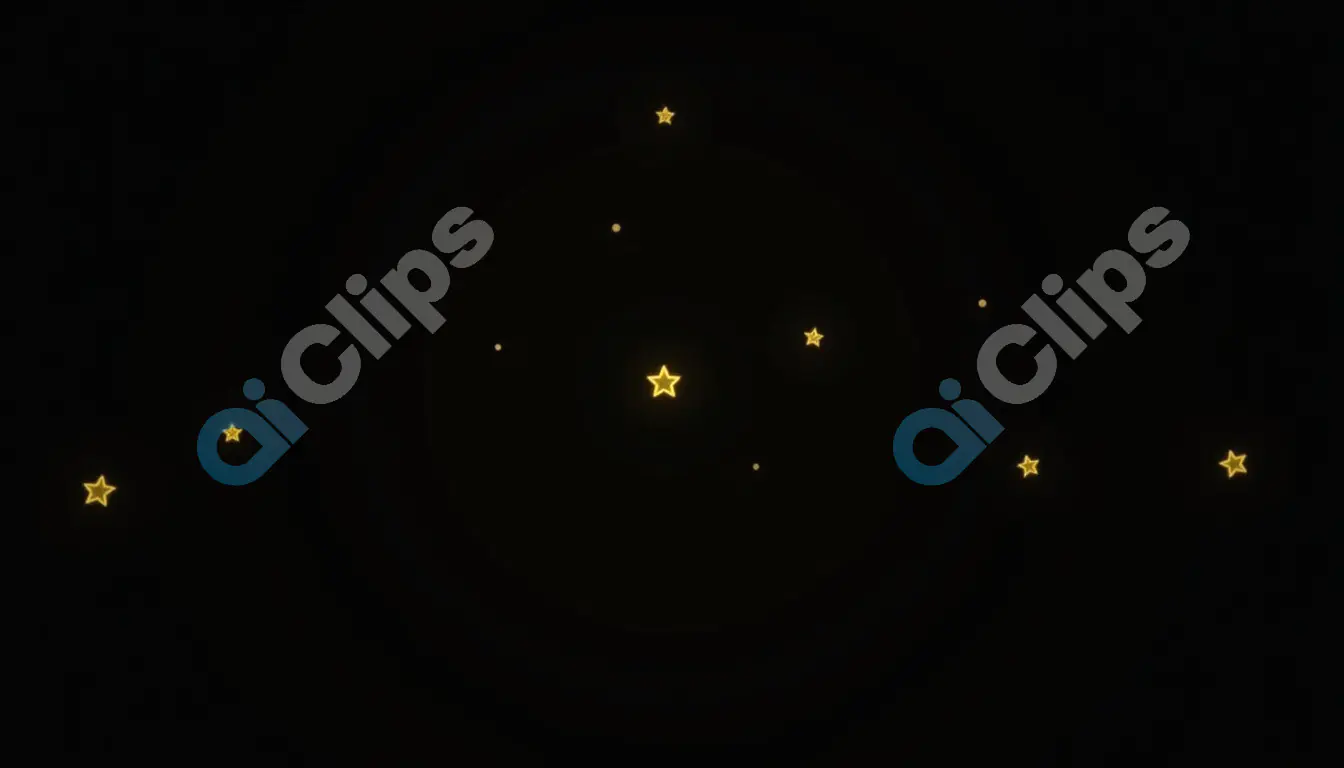 Golden Stars on Deep Black Background