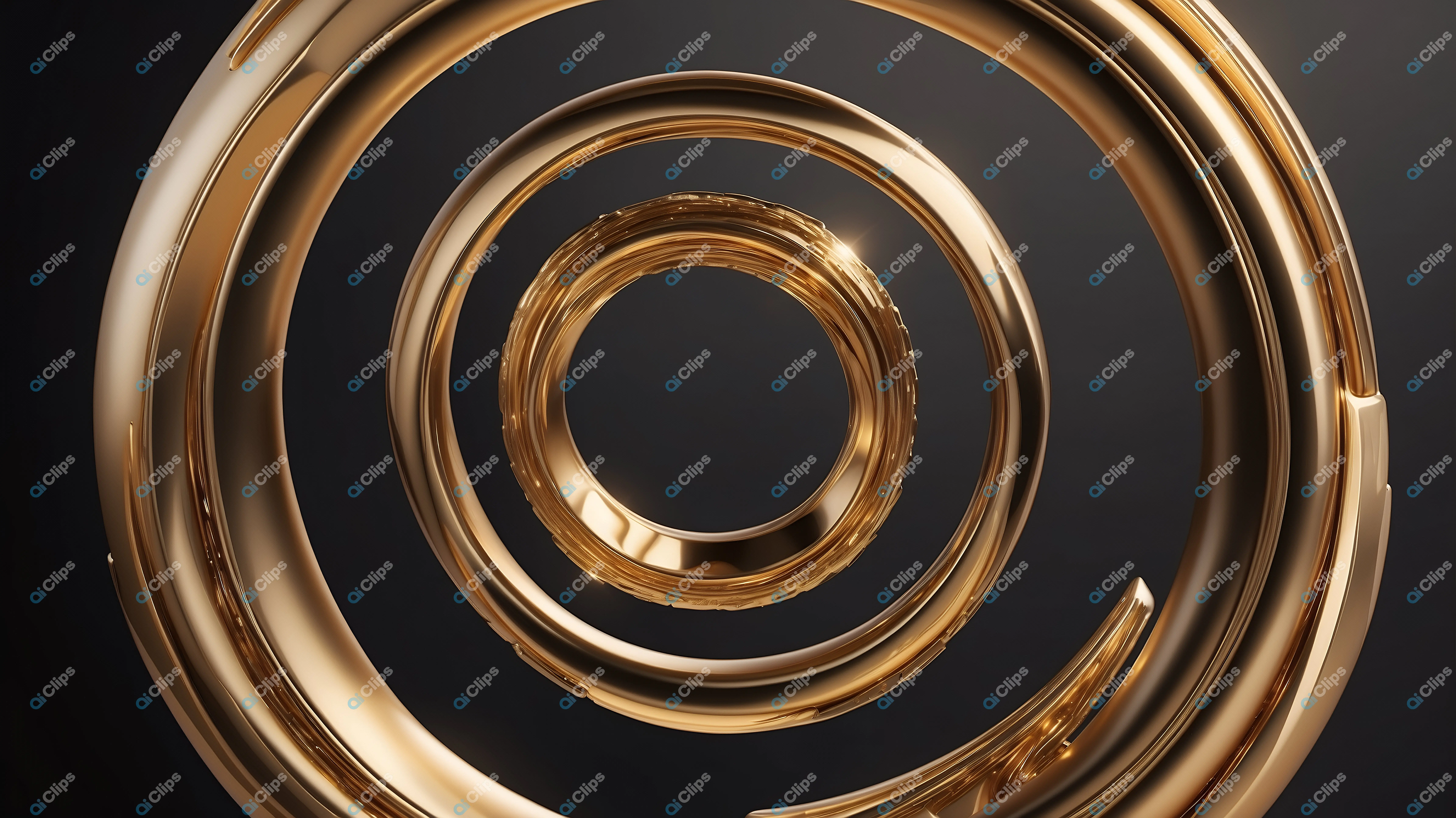 Golden Spiral Rings