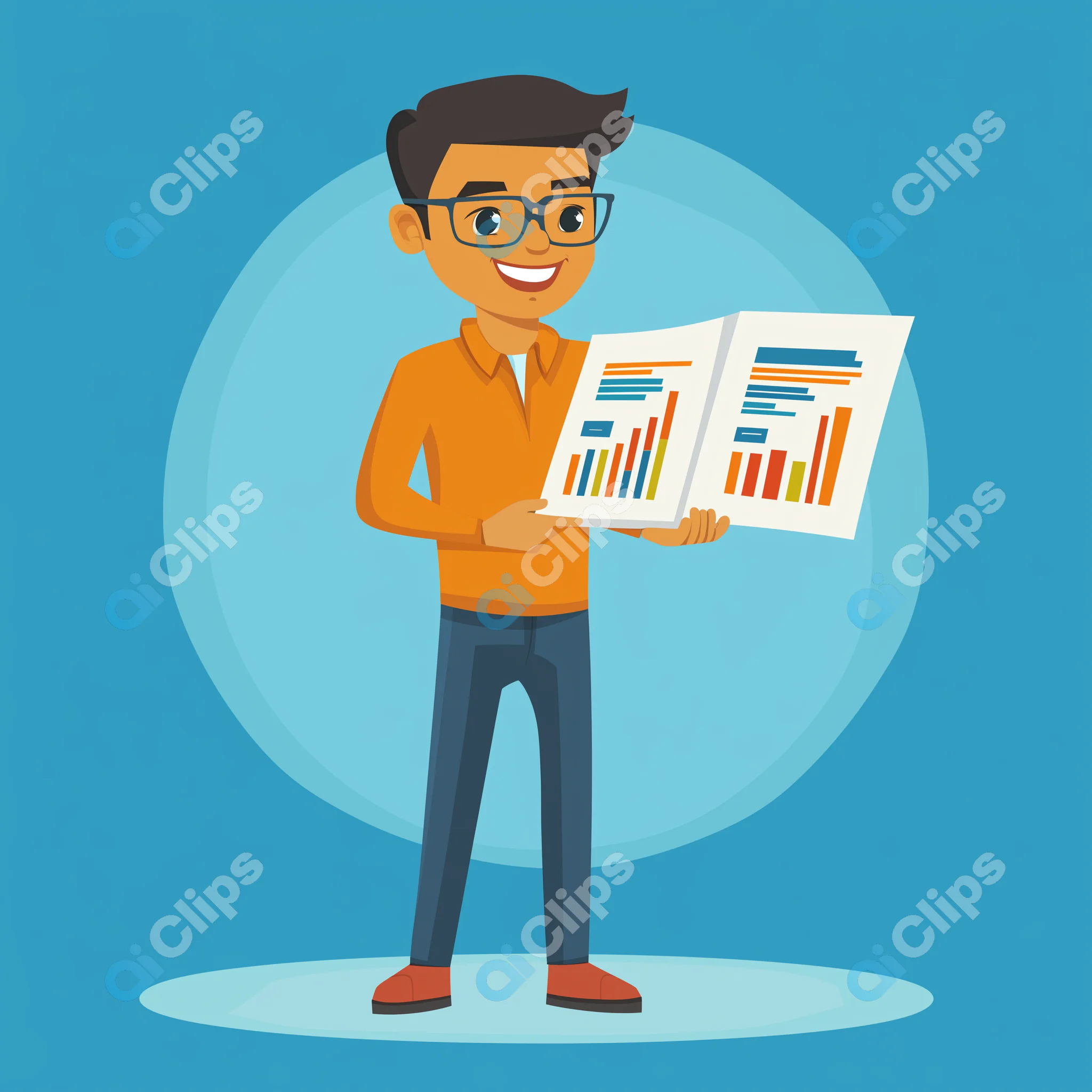 Businessman Presenting Data Charts