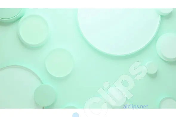 Soft Mint Green 3D Circles Background