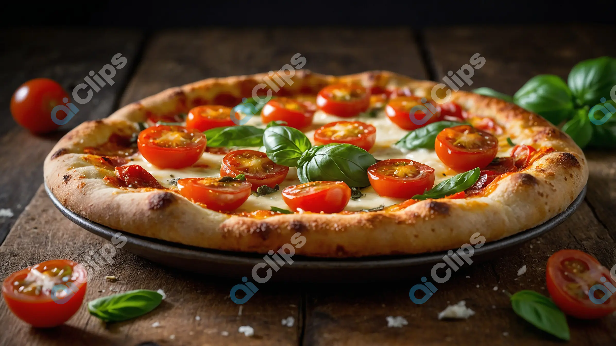 Classic Margherita Pizza with Fresh Tomatoes and Basil