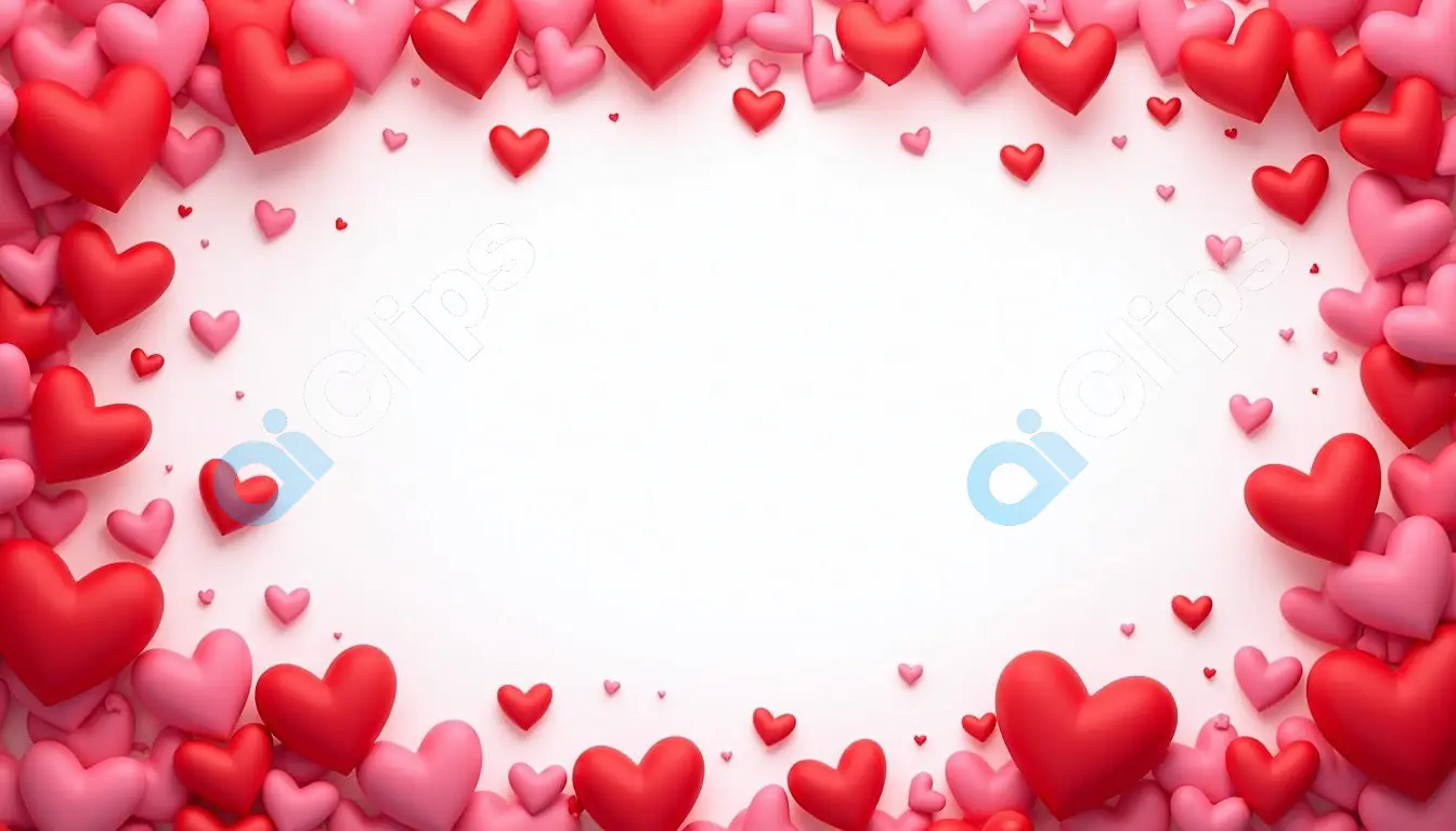 Valentine's Day Heart Frame Background