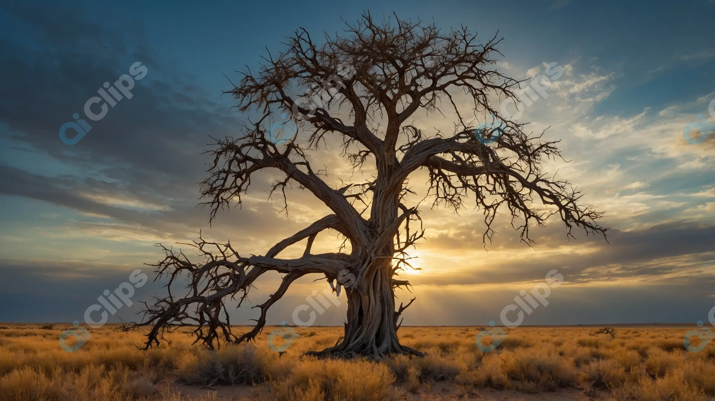 Desert Sunset Tree