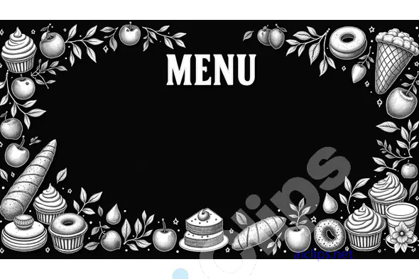 Chalkboard Style Food Menu Template