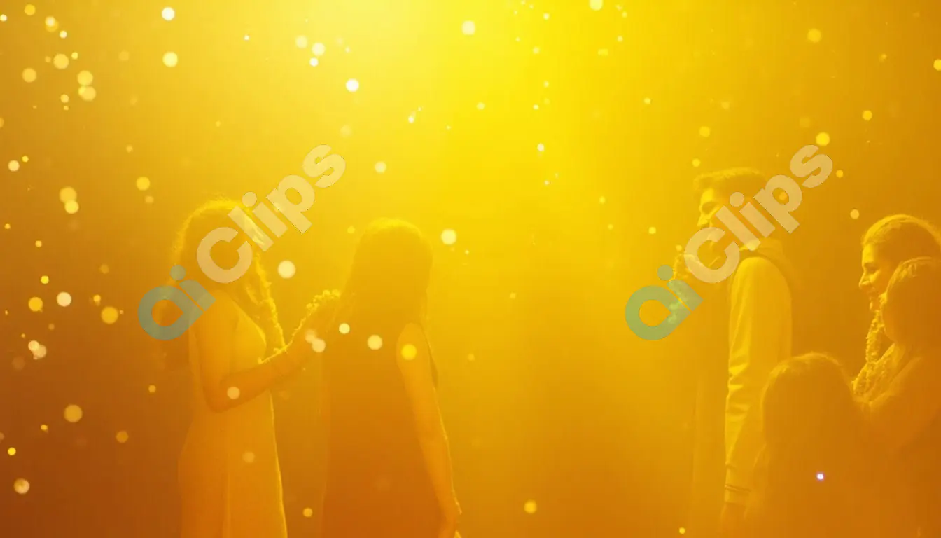 Golden Celebration with Bokeh and Family Gathering